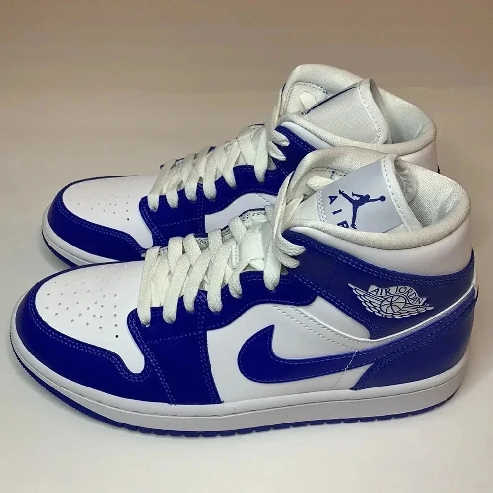 NWT Jordan 1 Mid Sneakers Kentucky Blue